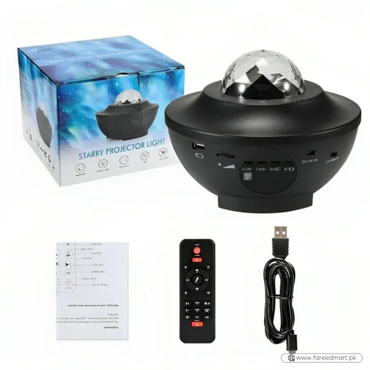 Galaxy Star Projector Lamp | LED Nebula Universe Effect & Built-in Speaker