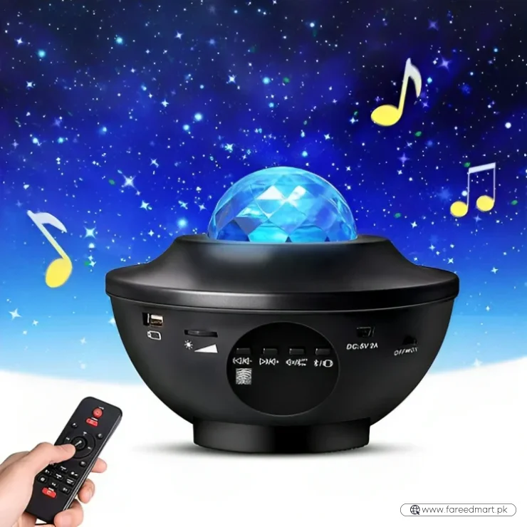 Galaxy Star Projector Lamp | LED Nebula Universe Effect & Built-in Speaker
