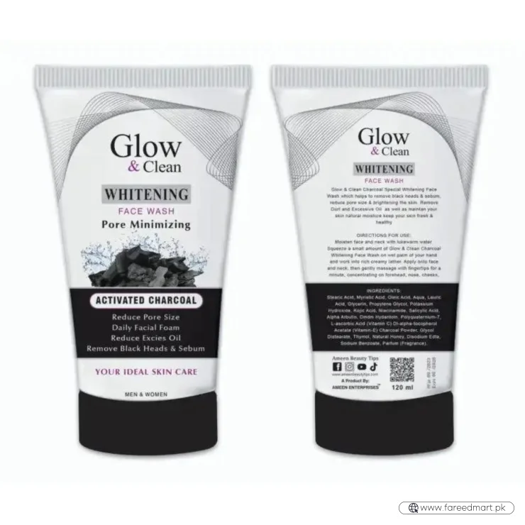 Glow & Clean Charcoal Face Wash | Deep Cleansing Oil Control & Pore Care