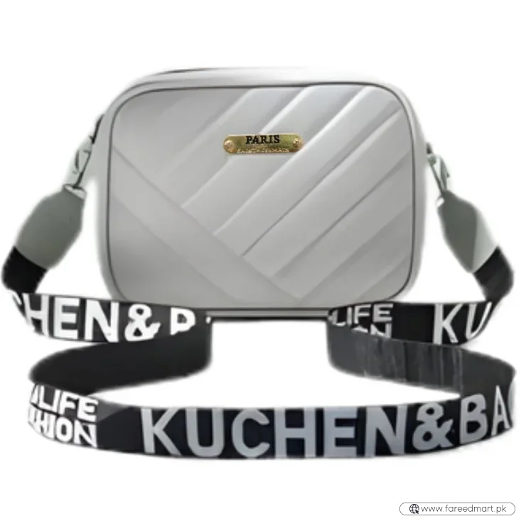Gray Leather Handbag for Girls & Women | Stylish Shoulder & Crossbody Bag | Daily Use & Gift