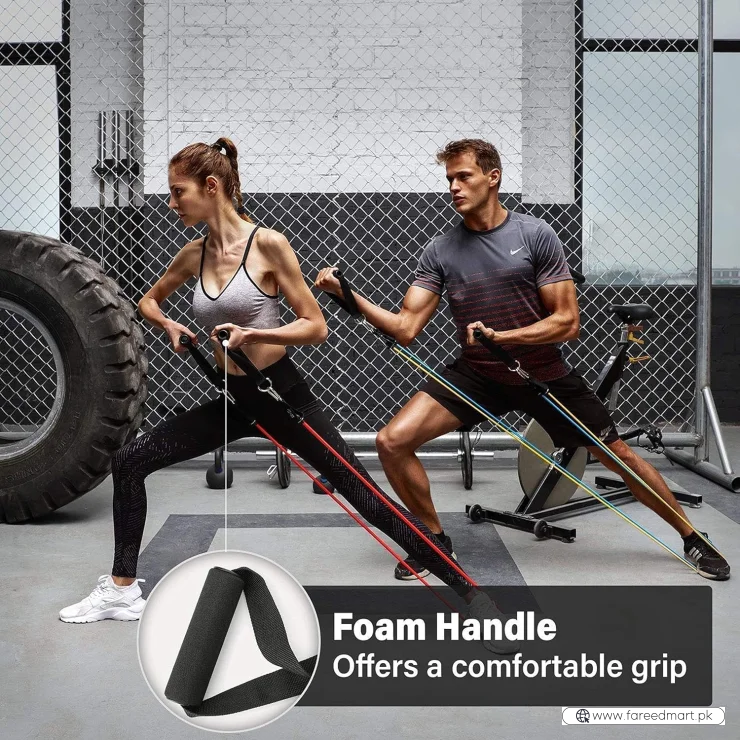 Gym Belt with Box | 5-in-1 Power Exercise Resistance Band Set | Adjustable Fitness Equipment for All