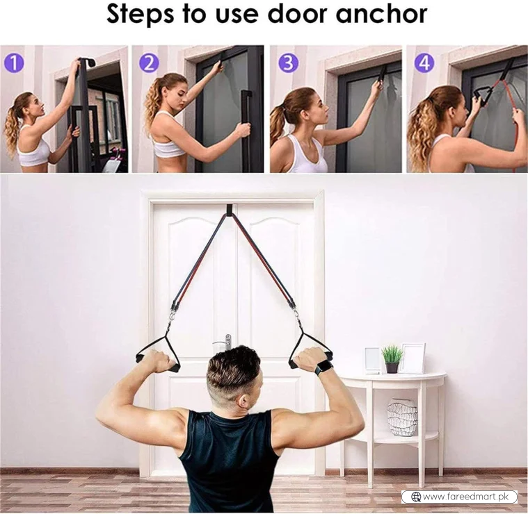 Gym Belt with Box | 5-in-1 Power Exercise Resistance Band Set | Adjustable Fitness Equipment for All