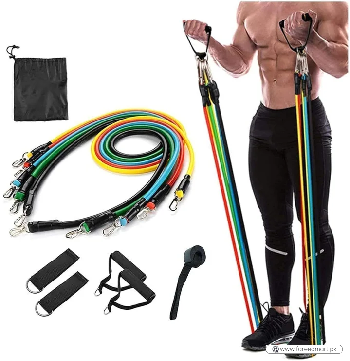 Gym Belt with Box | 5-in-1 Power Exercise Resistance Band Set | Adjustable Fitness Equipment for All