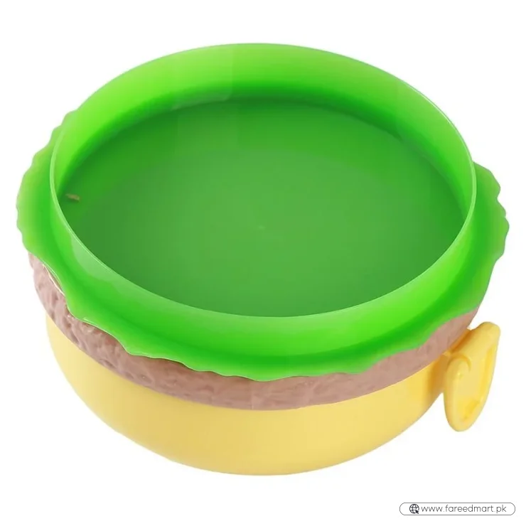 Hamburger Shaped Kids Lunch Box  | Portable Multi-Layer Food Container for School & Travel