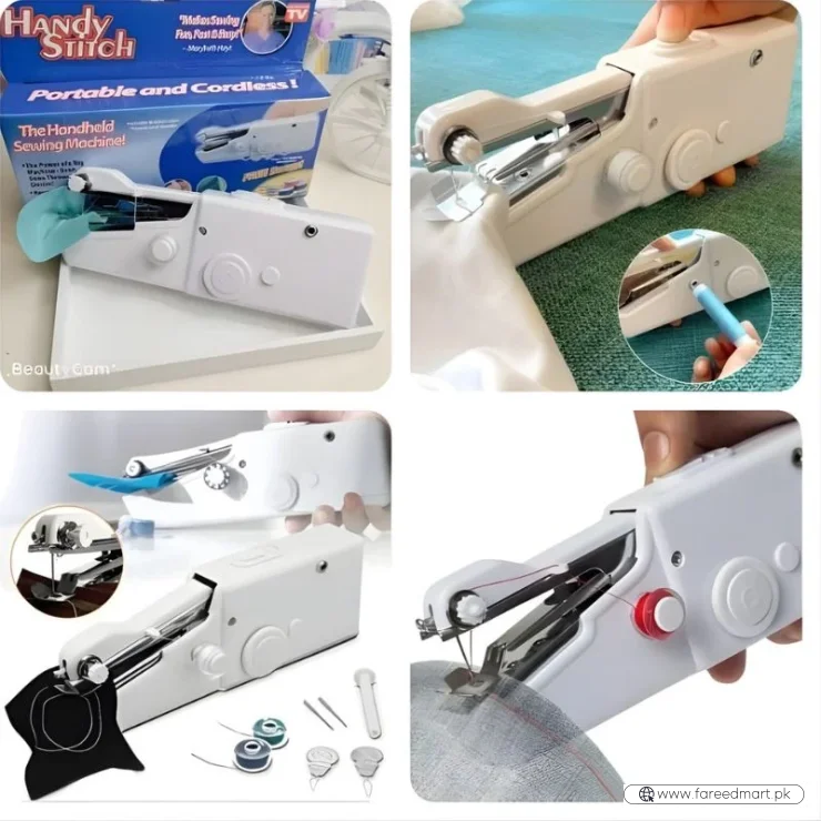 Handy Stitch Portable Cordless Sewing Machine | Quick Fabric Repairs & Easy Stitching Tool