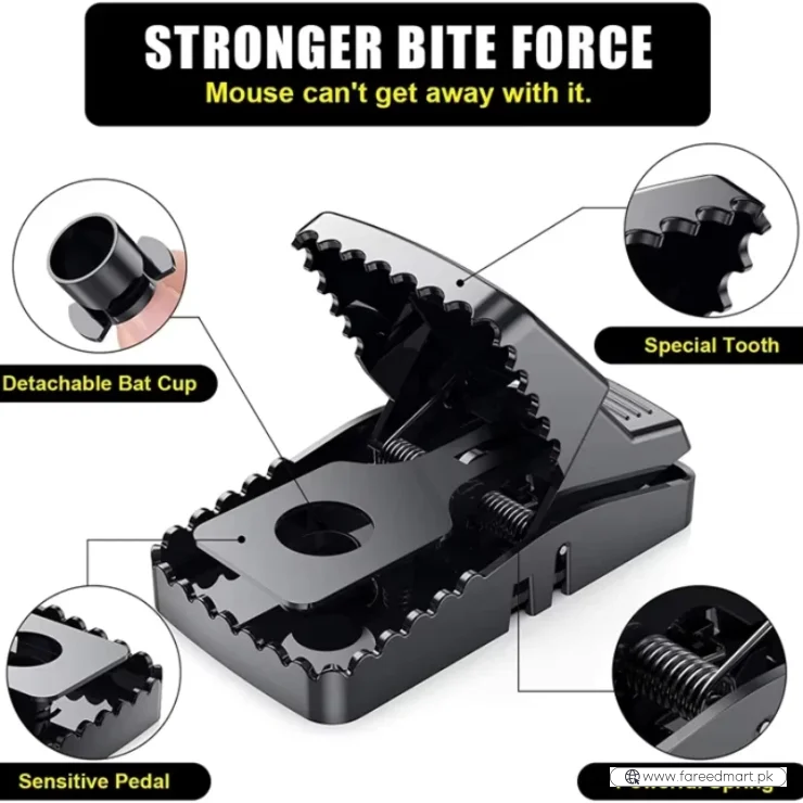 Heavy Duty Plastic Mouse Trap | Reusable Mouse Catcher | Best Quality Rodent Trap