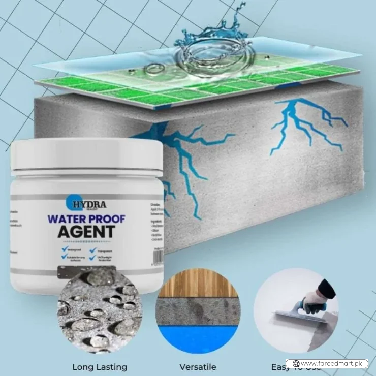 Hydra Waterproof Agent | Instant Water Tight Sealing Solution for Wall & Floor | With Brush | 250g