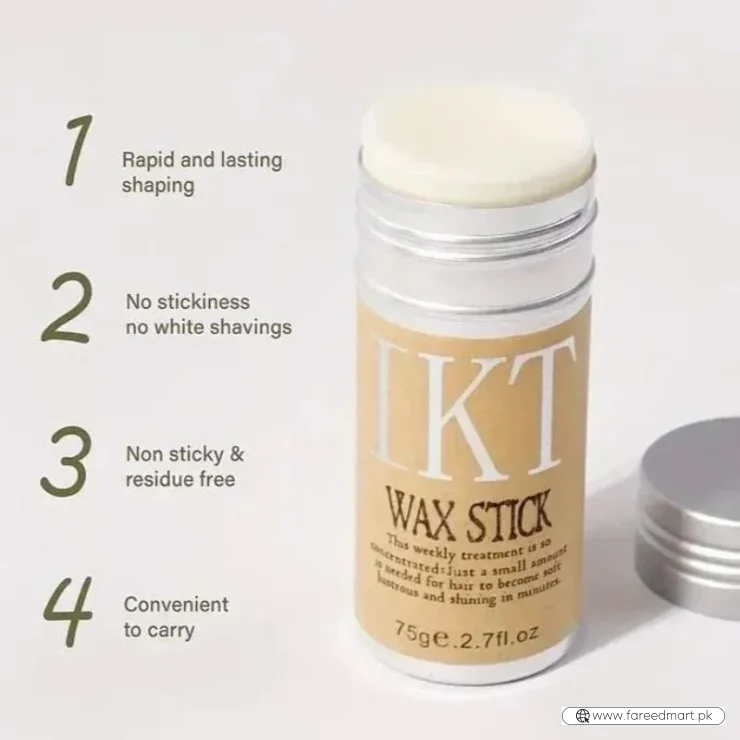IKT Hair Wax Stick | Strong Hold Styling Gel Cream for Men Women & Kids | Frizz Control Edge & Fluffy Hair Setter