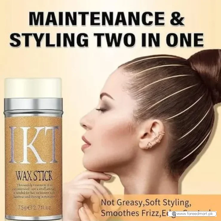 IKT Hair Wax Stick | Strong Hold Styling Gel Cream for Men Women & Kids | Frizz Control Edge & Fluffy Hair Setter