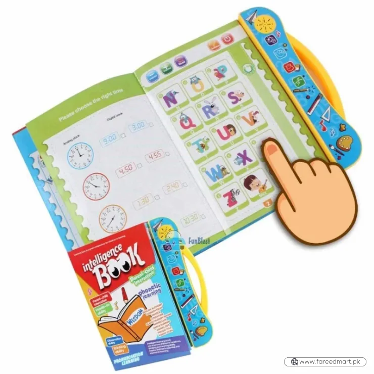 Intelligence Learning Book for Kids | Interactive Letters, Numbers & Sounds for Toddlers