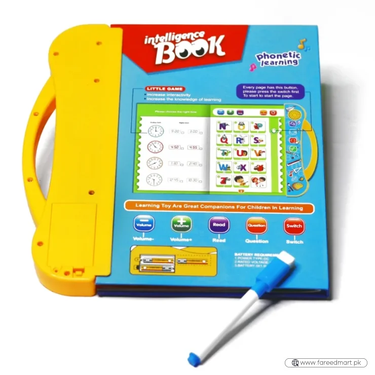 Intelligence Learning Book for Kids | Interactive Letters, Numbers & Sounds for Toddlers