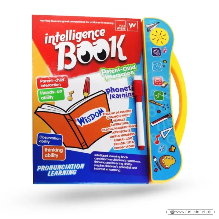 Intelligence Learning Book for Kids | Interactive Letters, Numbers & Sounds for Toddlers