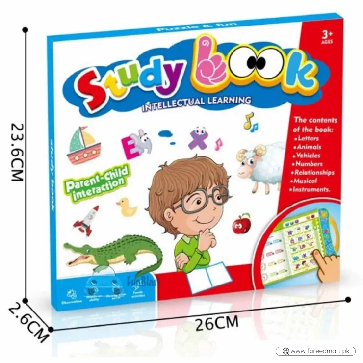 Intelligence Learning Book for Kids | Interactive Letters, Numbers & Sounds for Toddlers