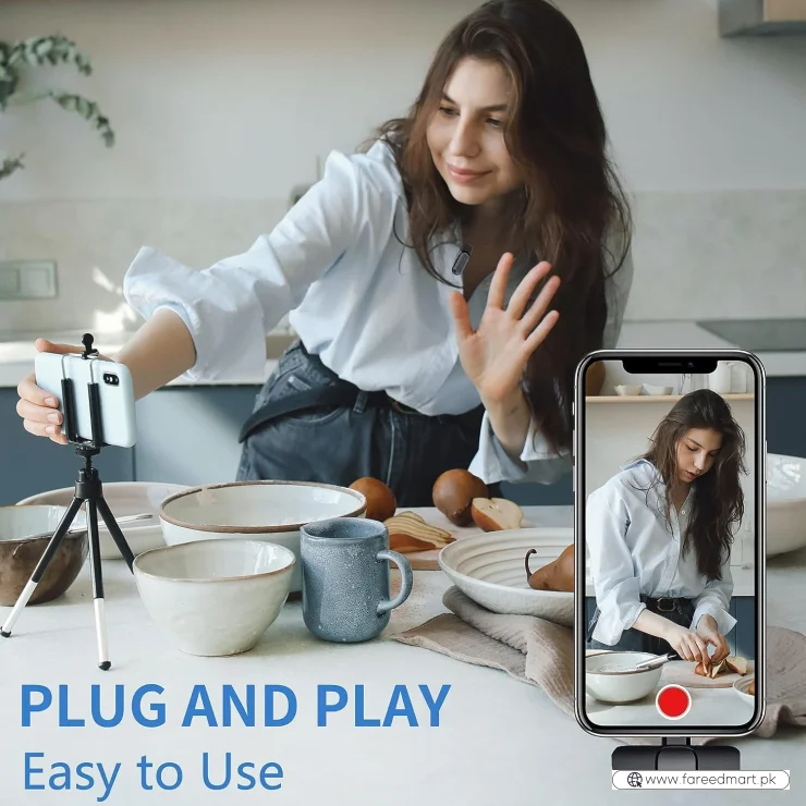 K9 Dual Wireless Lavalier Microphone | Plug & Play USB Type-C | Mic with Auto Sync & Noise Reduction