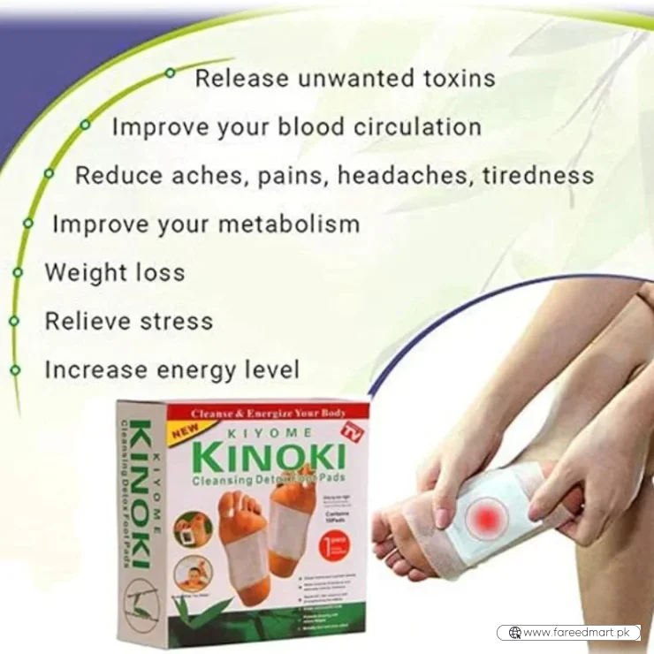 Kinoki Detox Foot Pads  | Natural Cleansing Foot Patches for Stress Relief & Better Sleep