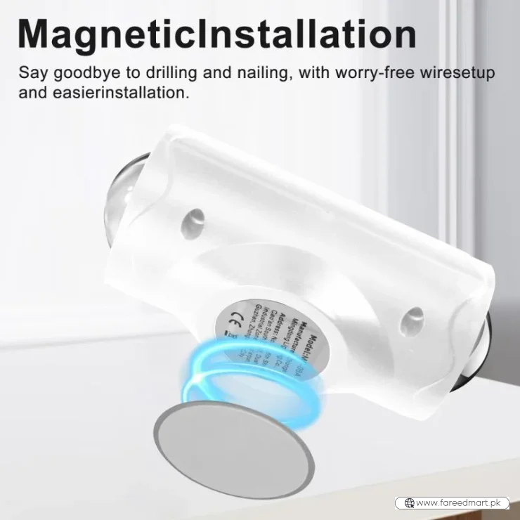 LED Night Light with Motion Sensor | Rechargeable Wireless Wall Lamp | Dimmable Smart Night Light | Magnetic Indoor & Outdoor Wall Light