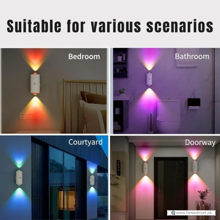 LED Night Light with Motion Sensor | Rechargeable Wireless Wall Lamp | Dimmable Smart Night Light | Magnetic Indoor & Outdoor Wall Light