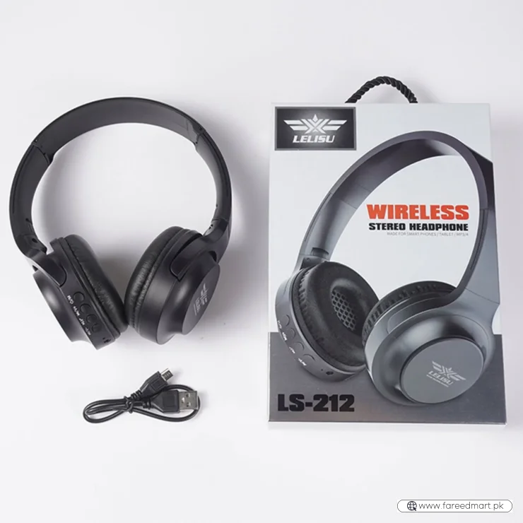 Lelisu LS-212 Wireless Stereo Headphones | Bluetooth Headset for Smartphones, Tablets & MP3/MP4