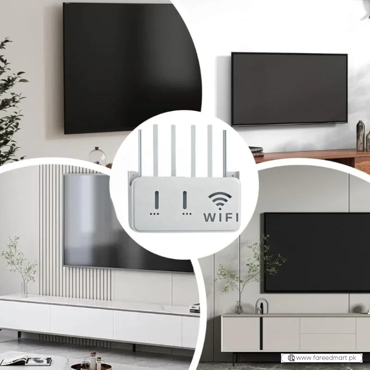 Light Gray WiFi Router Storage Box & Wall Mount Shelf  Universal Cable Organizer | Space-Saving Holder for Modem, Set-Top Box & Smart Devices | Home & Office Use