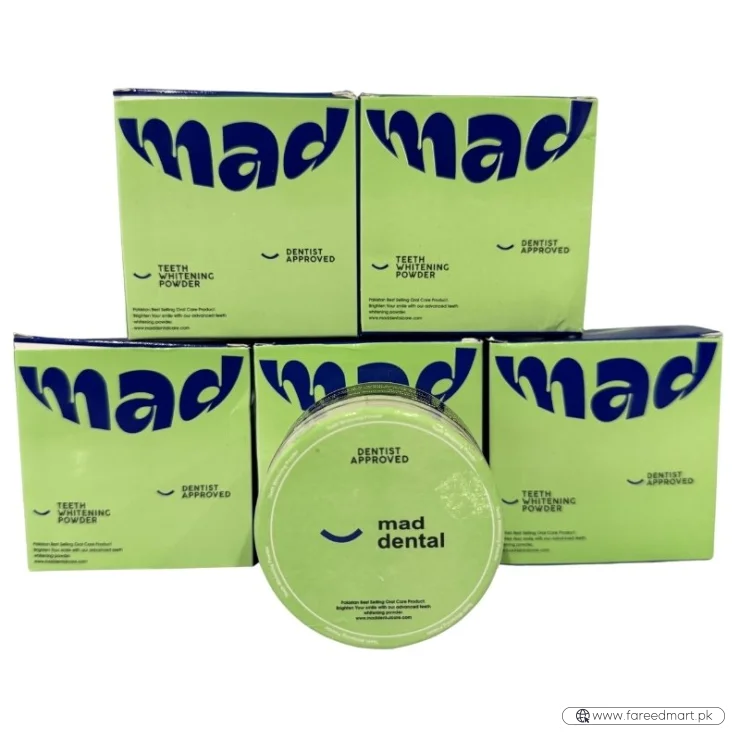 Mad Dental Care Teeth Whitening Powder | Dentist Approved Enamel-Safe Natural Formula