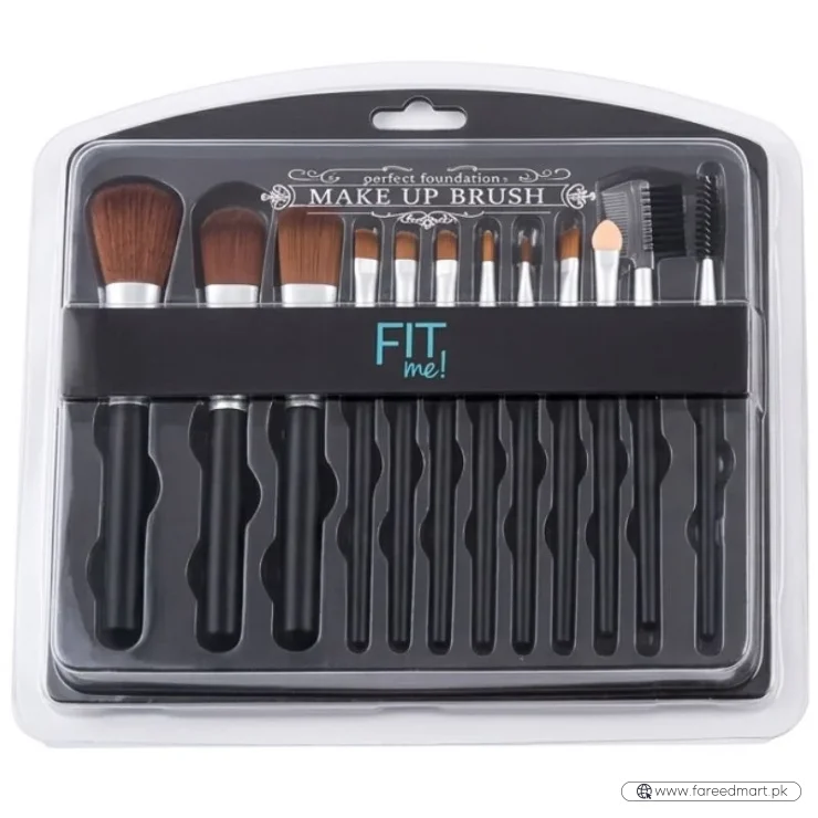 Makeup Brush Set – 12-Piece Professional Makeup Tool Kit | Soft, High-Quality Synthetic Bristles | Huada | Fit Me | Pabibrow