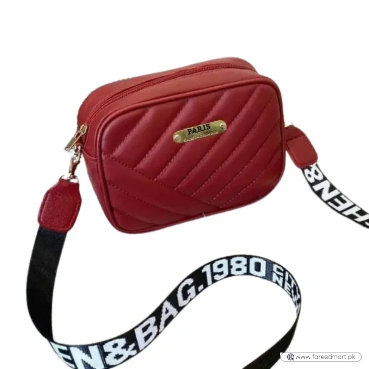 Maroon Leather Handbag for Girls & Women | Stylish Shoulder & Crossbody Bag | Daily Use & Gift
