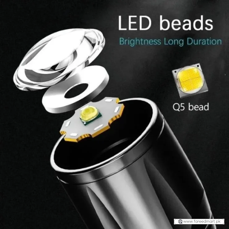 Metal COB Flashlight Torch  | Mini Rechargeable LED Work Light & Waterproof Emergency Penlight