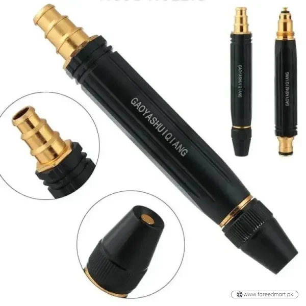Metal High-Pressure Adjustable Nozzle Water Spray Gun | Heavy-Duty Brass Hose Sprayer for Cleaning & Watering