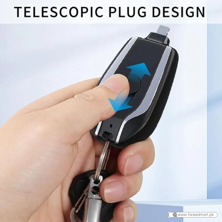 Mini Keychain Power Bank | Ultra-Compact 1500mAh | Emergency Charger for Phones & Gadgets