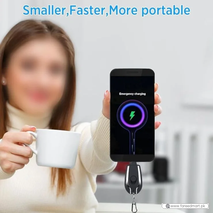 Mini Keychain Power Bank | Ultra-Compact 1500mAh | Emergency Charger for Phones & Gadgets