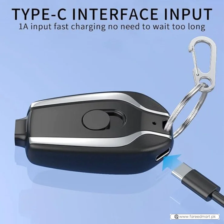 Mini Keychain Power Bank | Ultra-Compact 1500mAh | Emergency Charger for Phones & Gadgets