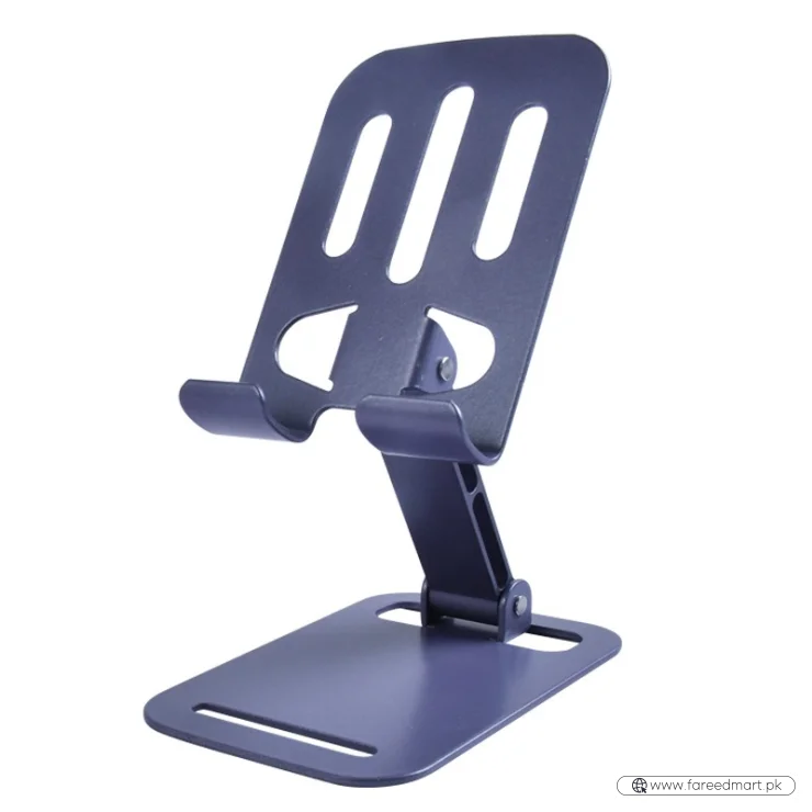 Multi-Angle 360° Rotating Metal Phone & Tablet Stand | Foldable, Universal & Elegant