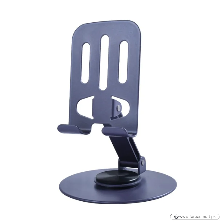 Multi-Angle 360° Rotating Metal Phone & Tablet Stand | Foldable, Universal & Elegant