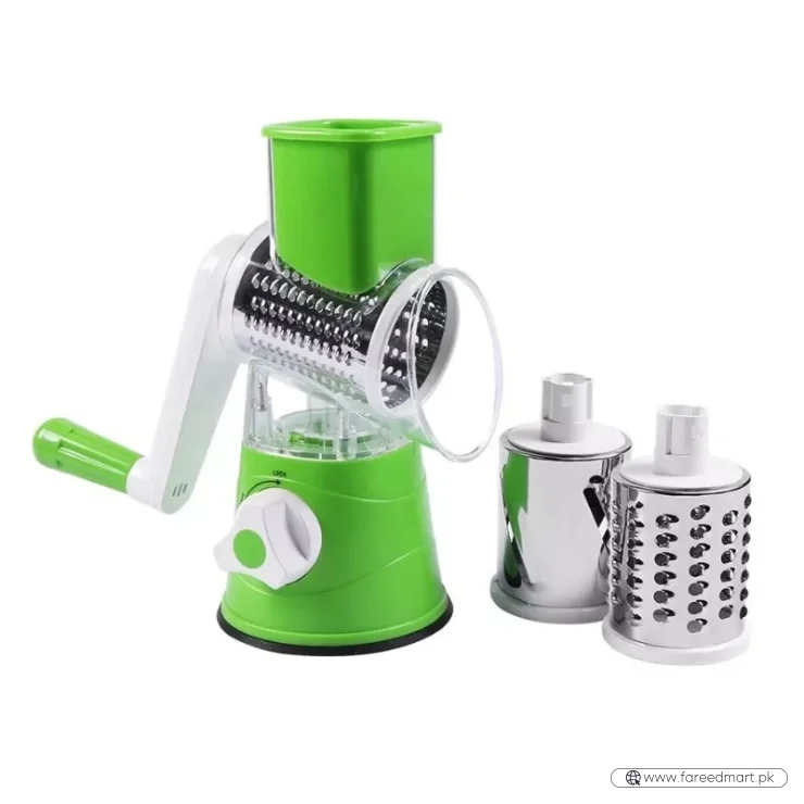 Multi-Functional Tabletop Drum Grater Manual Vegetable Cutter Slicer and Grater for Kitchen