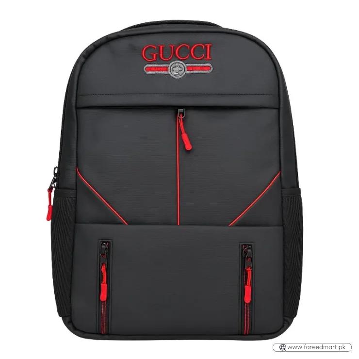 Multi-Functional Travel Backpack | Business Daypack with Laptop Compartment | Black & Red