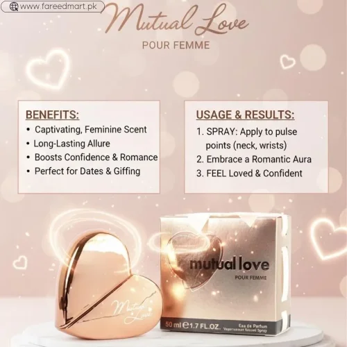 Mutual Love Pour Femme 50ml Golden Heart Bottle