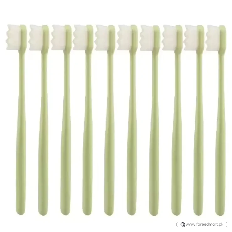 Nano Toothbrush with Travel Case | Ultra Soft Micro-Nano Bristles | For Sensitive Gums, Adults & Kids | Parrot Color