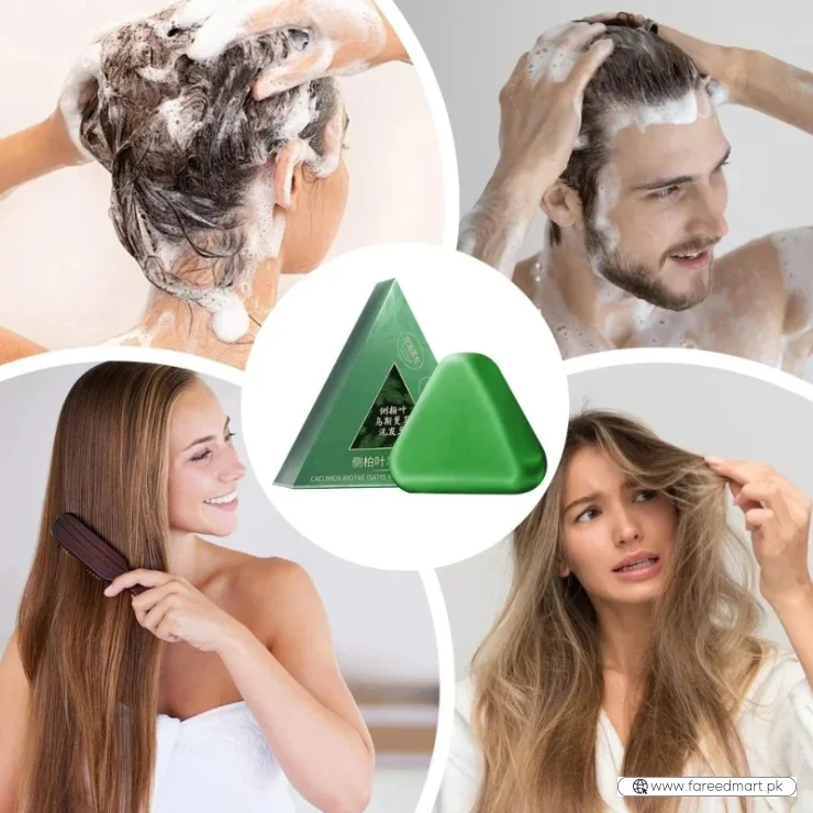 Nature Triangle Shampoo Bar | Plant-Based Herbal Hair Growth Soap | Calming, Strengthening & Eco-Friendly