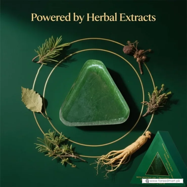 Nature Triangle Shampoo Bar | Plant-Based Herbal Hair Growth Soap | Calming, Strengthening & Eco-Friendly