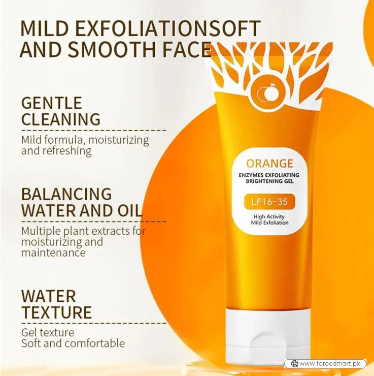 Orange Enzymes Exfoliating Brightening Gel LF16-35 | Gentle Face Scrub for Glowing Skin