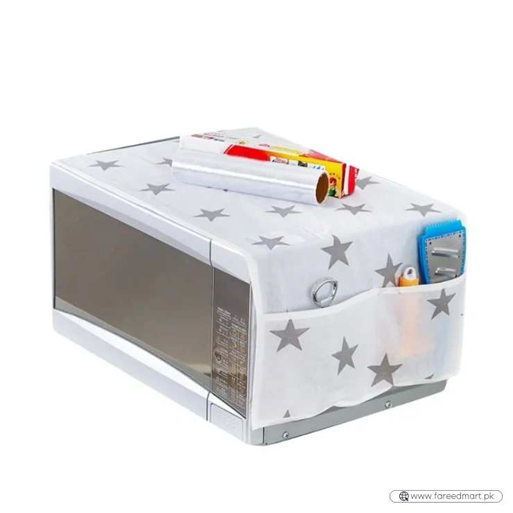 Oven & Microwave Cover | Waterproof Oil Dust Protector with Double Side Pockets