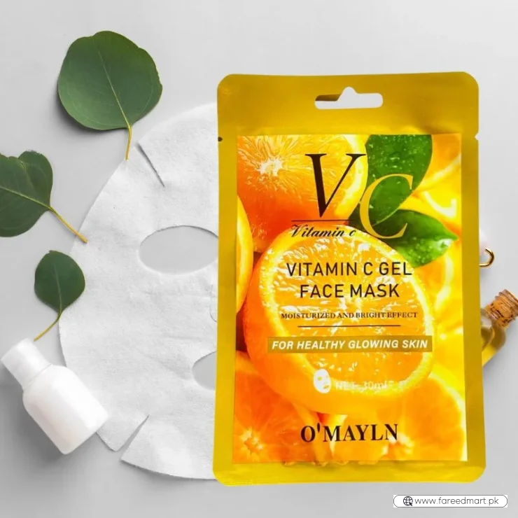 Pack of 2 | O’Mayln Vitamin C Gel Face Mask 30ml | Brightening & Hydrating Facial
