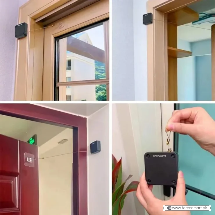 Portable Automatic Door Closer | Punch-Free Installation | Self-Closing Device with Strong Pull Force