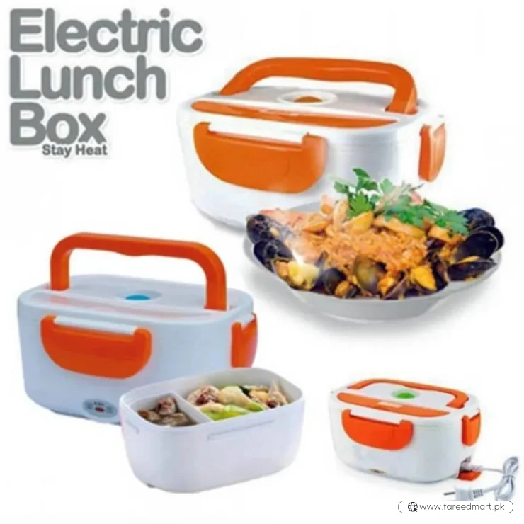 Portable Electric Heating Lunch Box with Leak-Proof Design & Soup Tray