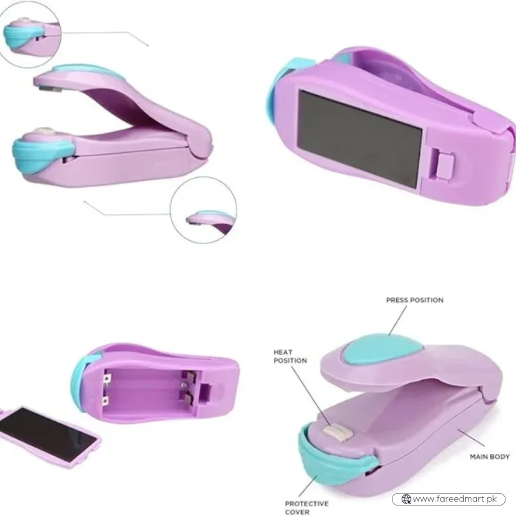 Portable Mini Heat Sealing Machine | Snack Bag Sealer | Handheld Resealer | Random Color