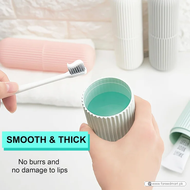 Portable Toothbrush & Toothpaste Holder Case | Travel Storage Box with Cup Function