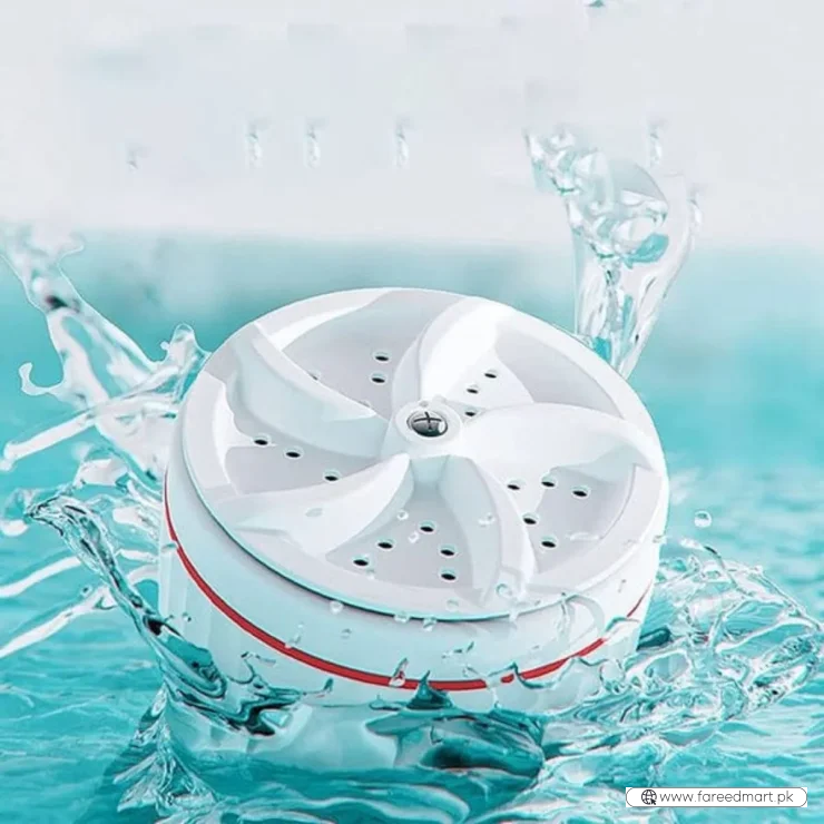 Portable USB Mini Turbo Washer | Ultrasonic Travel Washing Machine for Socks, Underwear & Dishes