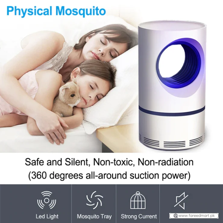 Portable USB Mosquito Killer Lamp | Safe, Silent & Chemical-Free Insect Trap for Home & Travel