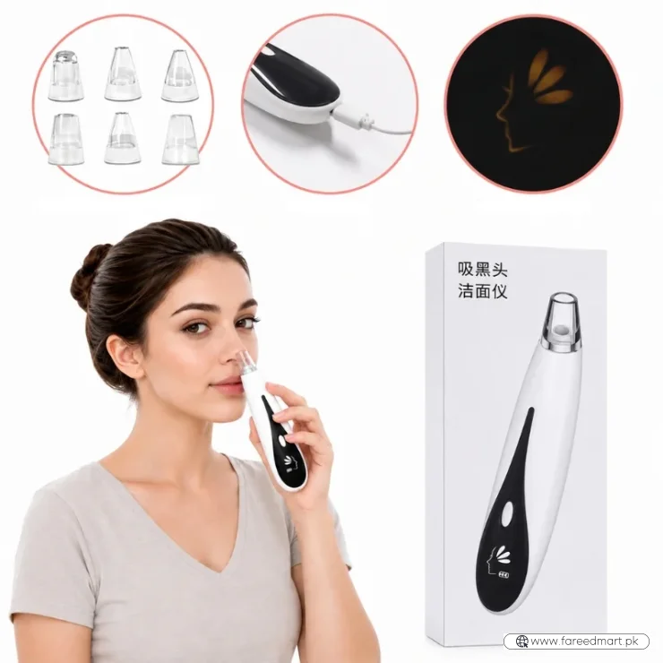 Rechargeable Blackhead Remover Vacuum Cleaner | Model FPLS-001 | Deep Pore Cleansing & Microdermabrasion Device
