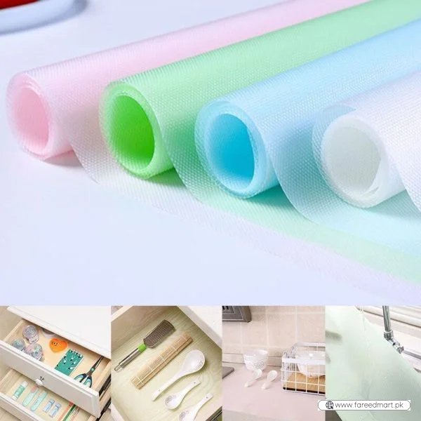 Refrigerator, Table & Drawer Mats | Shelf Liners, Washable & Waterproof (Random Colors)